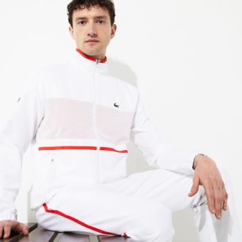 Lacoste SPORT Tennis Tracksuit Pánské - Tepláková Souprava Bílé / Červené / Tmavě Blankyt Blankyt |